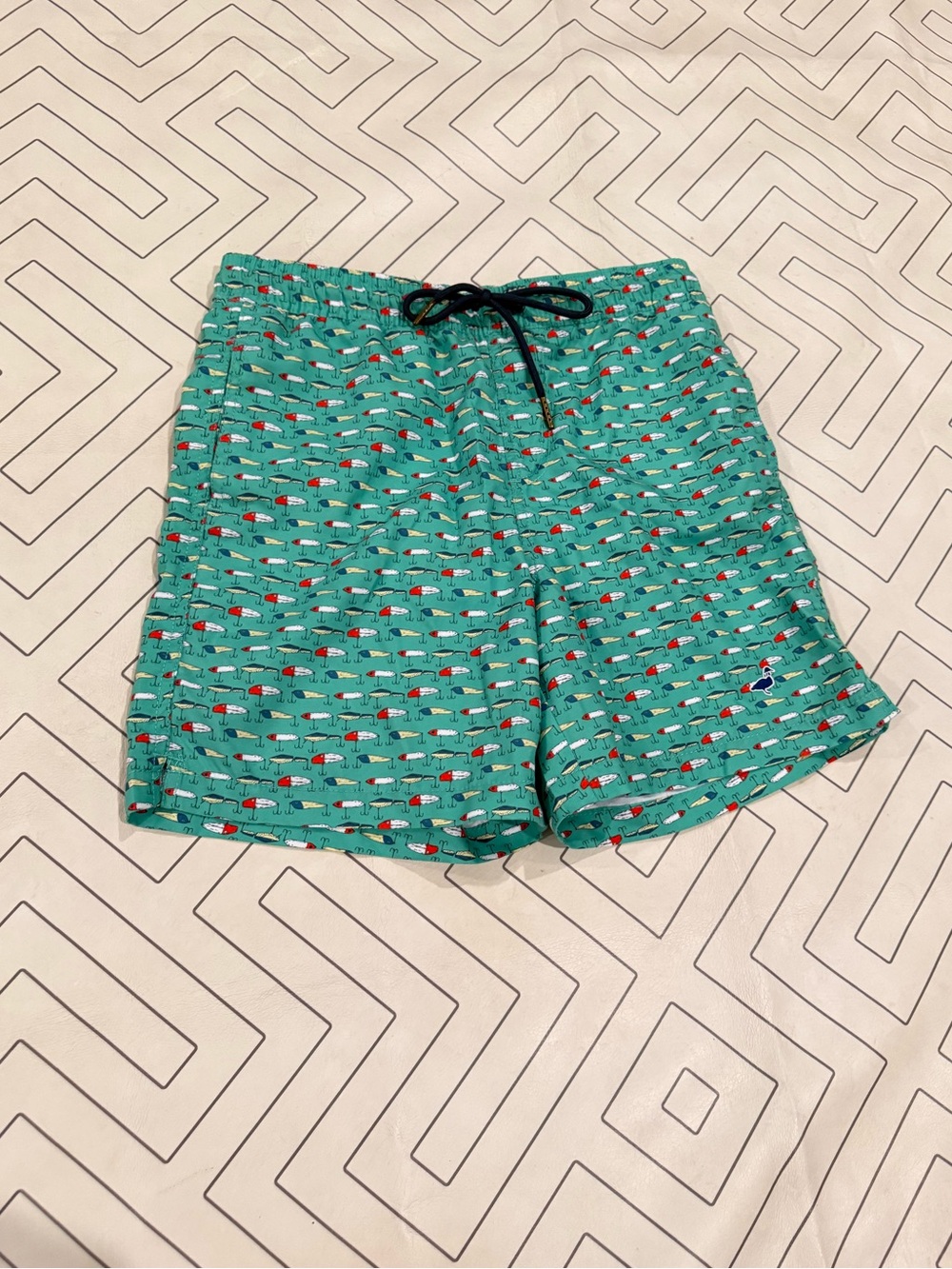 Properly Tied Hook and Bait Swim Trunks